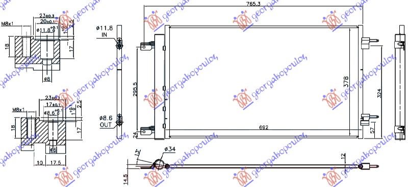 ΨΥΓΕΙΟ A/C 1.4i 16V B14XE (692x378x12)