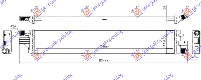 ΨΥΓΕΙΟ ΒΟΗΤΗΤΙΚΟ 2.3 CDTi ΠΕΤΡΕΛΑΙΟ (710x120x26)