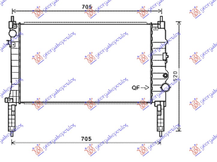 ΨΥΓΕΙΟ 1.4 TURBO ΒΕΝΖΙΝΗ ΜΗΧΑΝΙΚΟ (620x360x26) (NRF)
