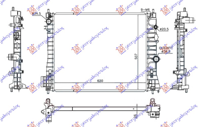 ΨΥΓΕΙΟ 1.7 DTi/CDTi ΜΗΧΑΝΙΚΟ ΠΕΤΡΕΛΑΙΟ (620x510x26) (NRF)
