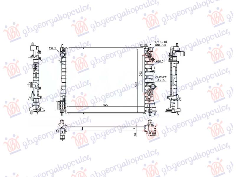 ΨΥΓΕΙΟ 1.7 DTi/CDTi ΑΥΤΟΜΑΤΟ ΠΕΤΡΕΛΑΙΟ (620x510x26) (NRF)