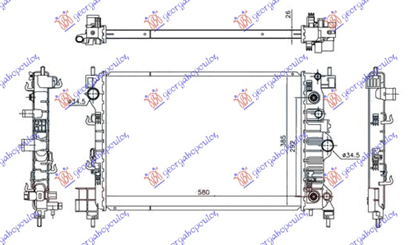 ΨΥΓΕΙΟ 1.6-1.8 ΑΥΤΟΜΑΤΟ ΒΕΝΖΙΝΗ (580x385x26) (NRF)