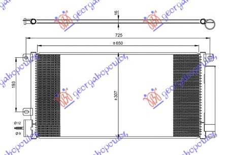 ΨΥΓΕΙΟ A/C 1,4 i16V TURBO ΒΕΝΖΙΝΗ (650x310x16)