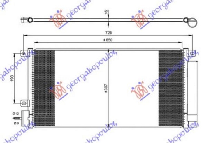 ΨΥΓΕΙΟ A/C 1.4i 16v TURBO ΒΕΝΖΙΝΗ (650x310x16) (KOYO)