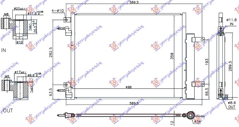 ΨΥΓΕΙΟ A/C ΓΙΑ ΟΛΑ (460x360x12) (KOYO)