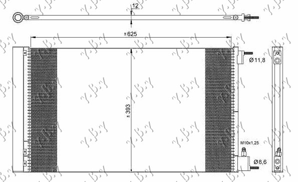 ΨΥΓΕΙΟ A/C BEN-ΠΕΤΡ(63.2x39.2x12) (MAHLE BEHR PREMIUM LINE)