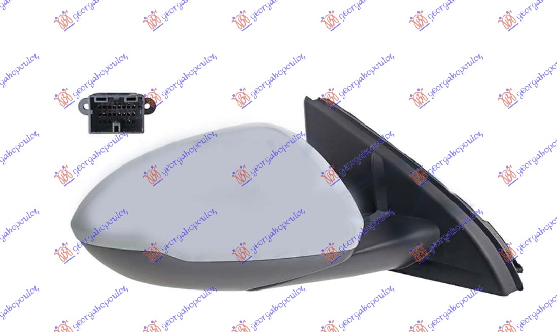 DOOR MIRROR ELECTRICAL HEATED PRIMED (5 PIN) (A QUALITY) (CONVEX GLASS)