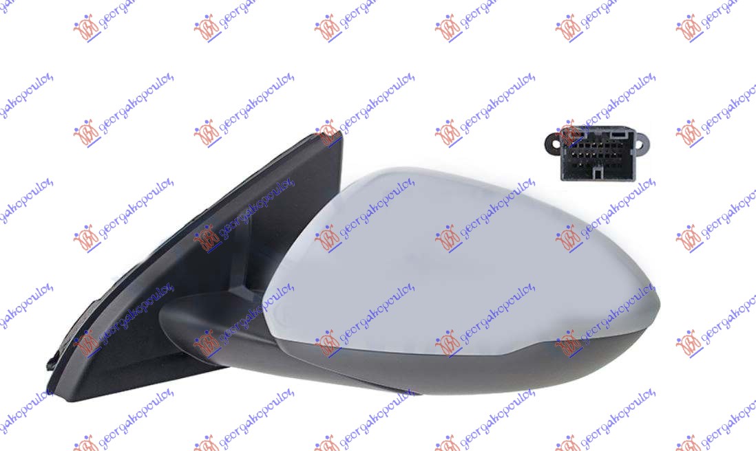 DOOR MIRROR ELECT. HEATED PRIMED (5 PIN) (A QUALITY) (ASPH. GLASS)