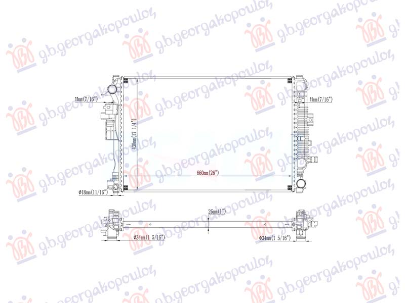 RADIATOR 1.5 PETROL - 1.6 DIESEL MANUAL (660x438)