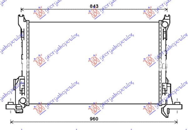 ΨΥΓΕΙΟ ΝΕΡΟΥ 1.6 CDTi +AC ΠΕΤΡΕΛΑΙΟ ΜΗΧΑΝΙΚΟ (750x470x26) ΔΙΑΓΩΝΙΑ ΚΟΛΑΡΑ