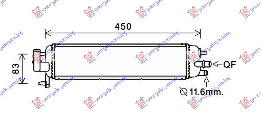 ΨΥΓΕΙΟ ΒΟΗΘΗΤΙΚΟ 2.0 HDi HYBRID ΠΕΤΡΕΛΑΙΟ (380x95x26)