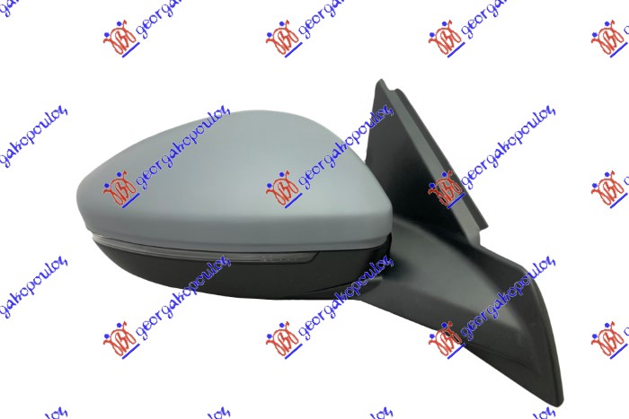 DOOR MIRROR ELECT. HEATED PRIMED (W/S.L. LED & SENSOR) (8 PIN) (CONVEX GLASS)