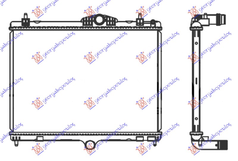 ΨΥΓΕΙΟ ΝΕΡΟΥ 1.6 THP ΒΕΝΖΙΝΗ - 1.6 BlueHDi ΠΕΤΡΕΛΑΙΟ (380x540x26) ΑΝΩ ΚΟΛΑΡΟ ΚΟΥΜΠΩΤΟ