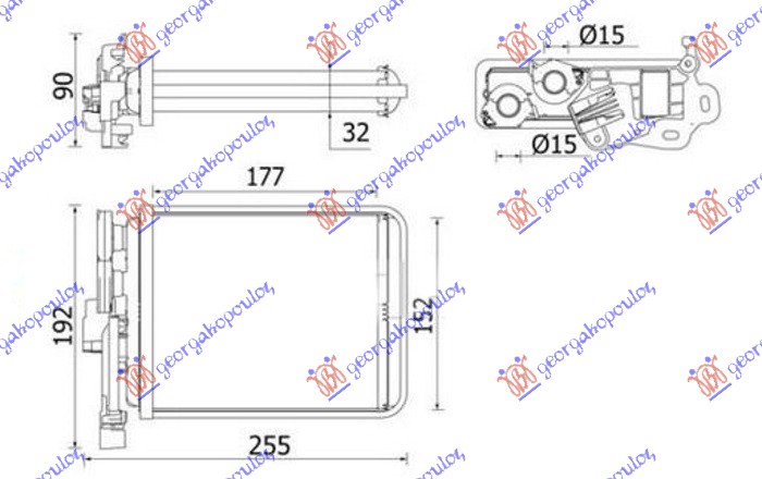 ΨΥΓΕΙΟ ΚΑΛΟΡΙΦΕΡ (177x152x32) (MAHLE BEHR PREMIUM LINE)