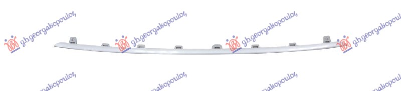 FRONT BUMPER GRILLE MOULDING UPPER SILVER