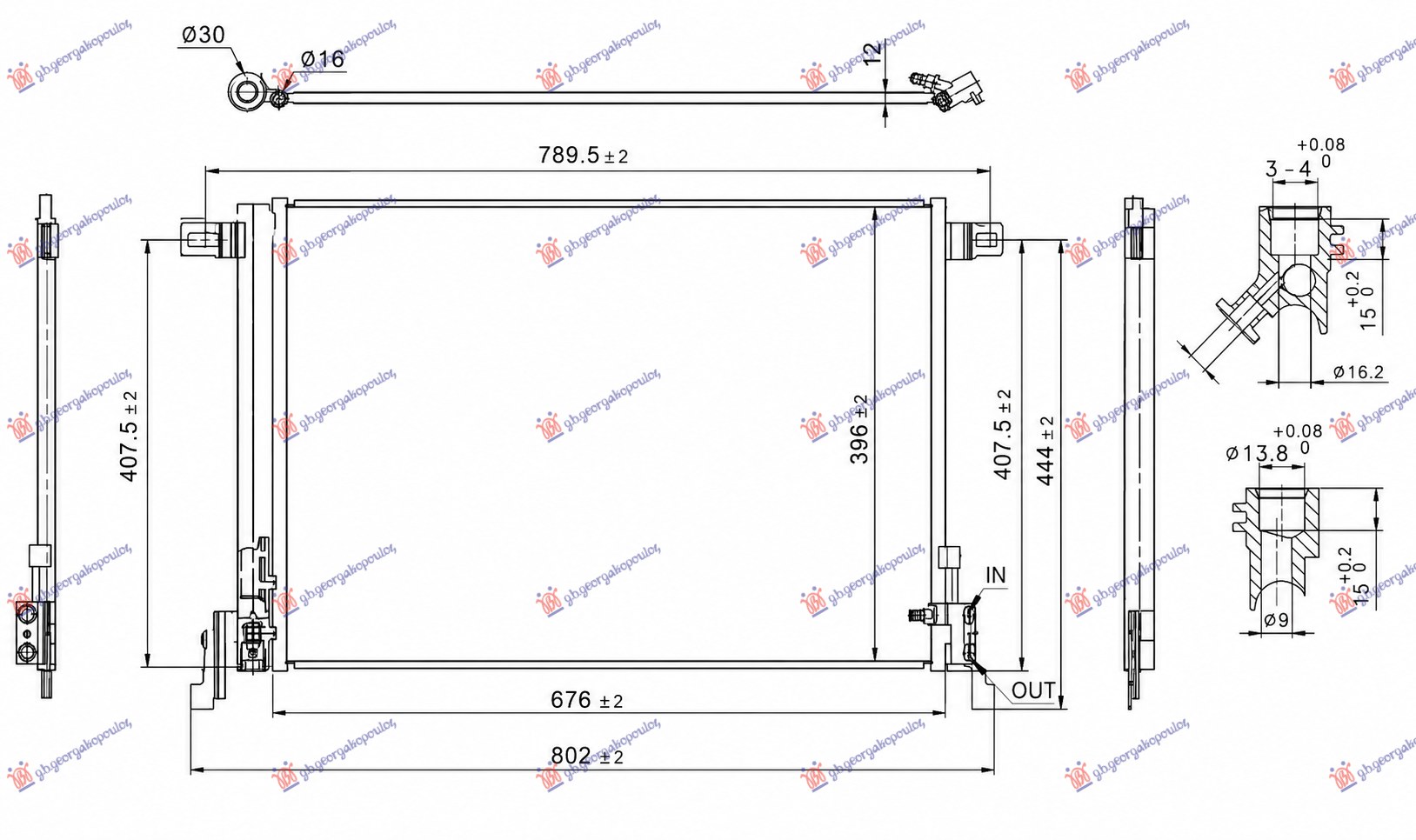 CONDENSER A/C 3.0 PETROL - 4.0 PETROL-HYBRD (676x434) (NRF)