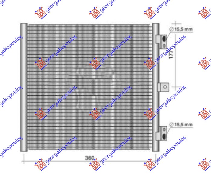 ΨΥΓΕΙΟ A/C 3.0-3.4-3.8 ΒΕΝΖΙΝΗ (379x332x16)