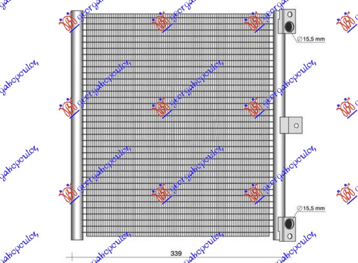 ΨΥΓΕΙΟ A/C 2.7-3.4-3.8 ΒΕΝΖΙΝΗ (339x338x16)