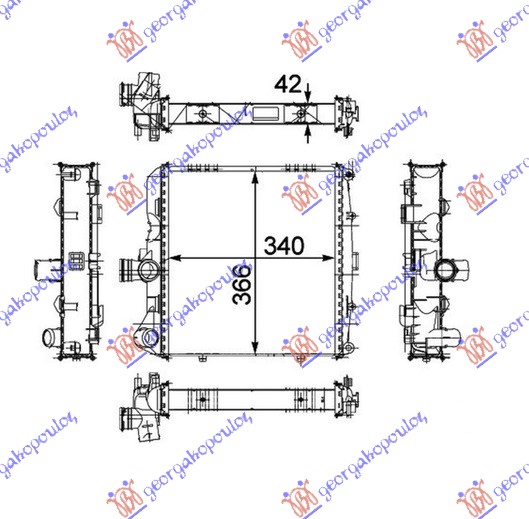 ΨΥΓΕΙΟ 2.7-2.9-S 3.2-S 3.4 ΒΕΝΖ (34x36.6x4.2) (MAHLE BEHR PREMIUM LINE)