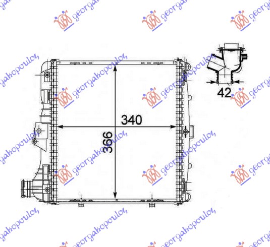 ΨΥΓΕΙΟ 2.7-2.9-S 3.2-S 3.4 ΒΕΝΖ (34x36.6x4.2) (MAHLE BEHR PREMIUM LINE)