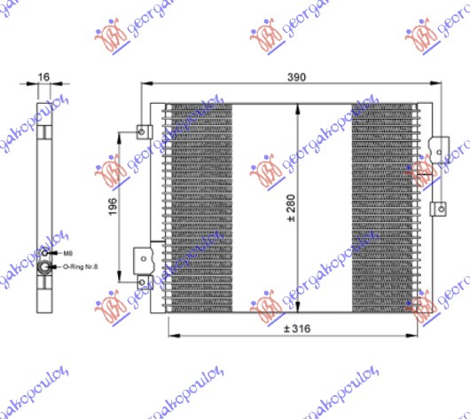 ΨΥΓΕΙΟ A/C 2.7-2.9-S 3.2-S 3.4 ΒΕΝΖ (36.5x27x1.6)