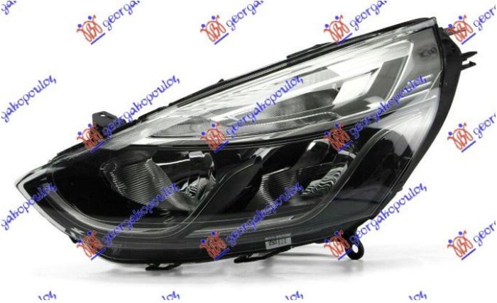 HEAD LAMP ELECT. BLACK/SILVER (E) (DEPO)