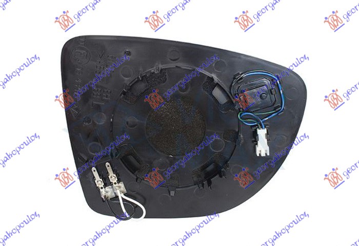 DOOR MIRROR GLASS HEATED (W/BLIS) (ASPHERICAL GLASS)