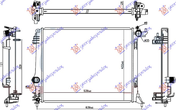 ΨΥΓΕΙΟ 1.2 Sce-TCE ΒΕΝΖΙΝΗ - 1.6 dCi ΠΕΤΡΕΛΑΙΟ (540x440x26) (KOYO)
