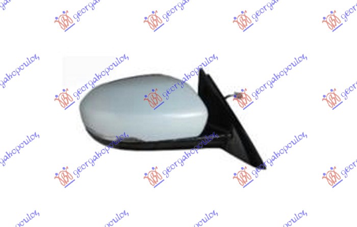 DOOR MIRROR ELECTRICAL HEATED FOLDABLE PRIMED (W/SIDE LAMP & FOOT LAMP & BLIS) (CONVEX GLASS)
