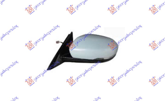 DOOR MIRROR ELECTR.HEATED FOLDABLE W/MEMORY PRIMED (W/S.LAMP & F.LAMP & SENSOR & BLIS) (CONVEX GLASS)