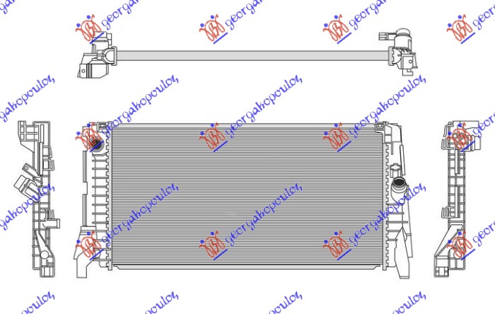 RADIATOR 1.5-2.0 (S) PETROL MANUAL/AUTO (680x355) (NRF)