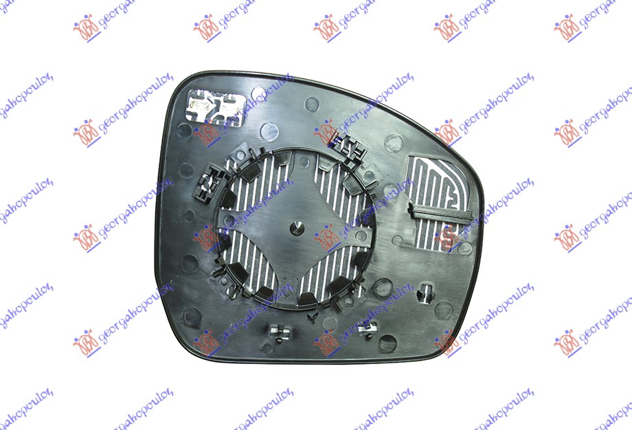 DOOR MIRROR GLASS BLUE HEATED (CONVEX GLASS)
