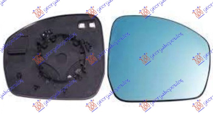 DOOR MIRROR GLASS HEATED (W/BLIS) (CONVEX GLASS)