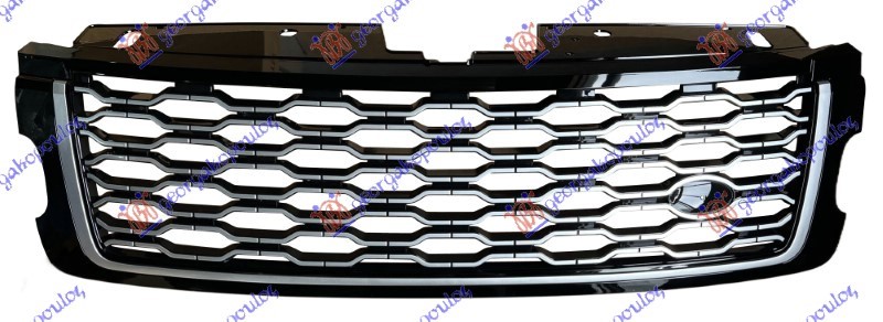 GRILLE BLACK W/SILVER MOULDING