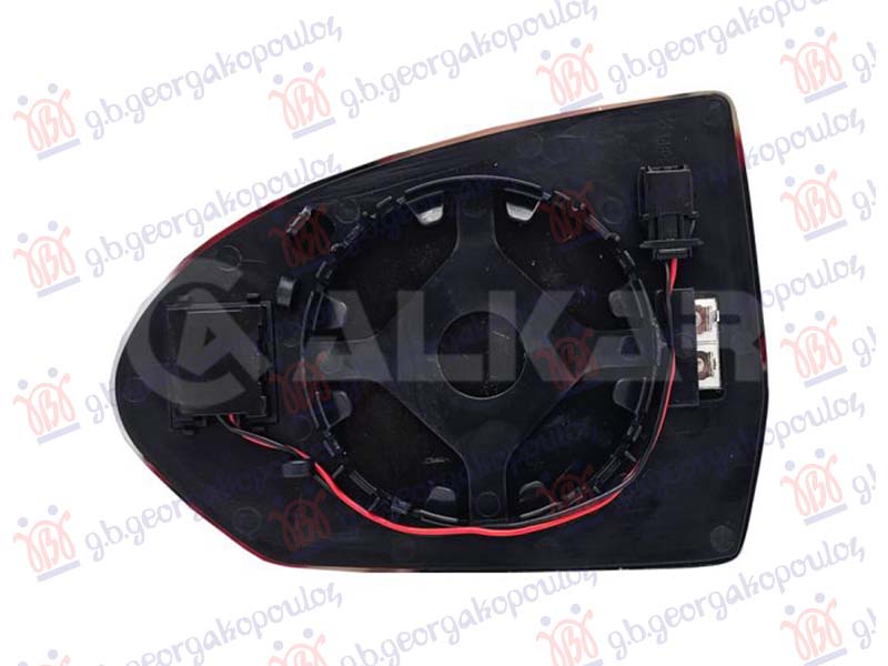 DOOR MIRROR GLASS HEATED (W/BLIS) (2+2pin) (CONVEX GLASS)
