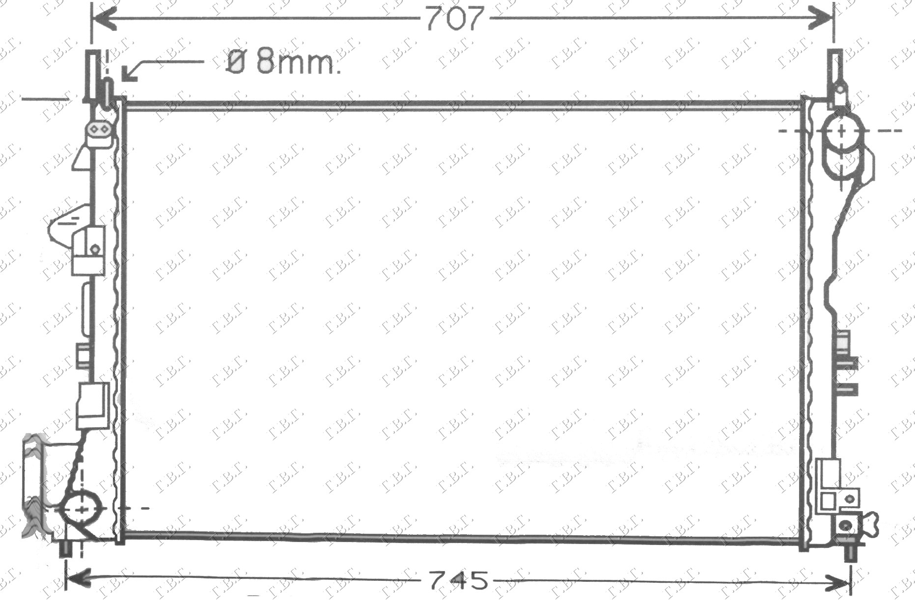 ΨΥΓΕΙΟ 1.6-18I 16V (65x40,5)Z16XE-Z18XE