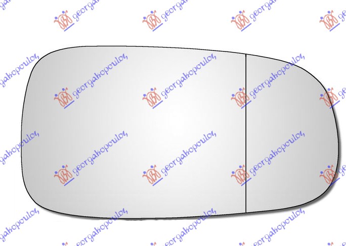 DOOR MIRROR GLASS (W/O BASE) (ASPHERICAL GLASS)