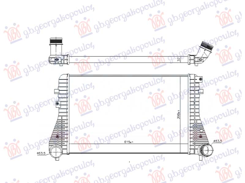 ΨΥΓΕΙΟ INTERCOOLER 1.4-2.0 TSI TDI (618x403x32)
