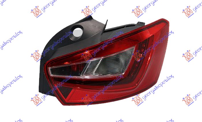 ΦΑΝΟΣ ΠΙΣΩ 5Π ΜΑΥΡΗ ΒΑΣΗ LED