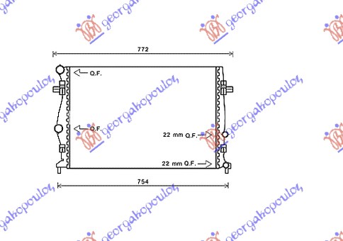 ΨΥΓΕΙΟ 1.2 TSi ΒΕΝΖΙΝΗ (650x440x22) 2 ΣΩΛΗΝΑΚΙΑ ΣΥΝΟΔΗΓΟ