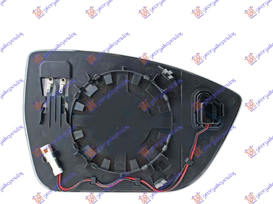 DOOR MIRROR GLASS HEATED (W/BLIS) (CONVEX GLASS)