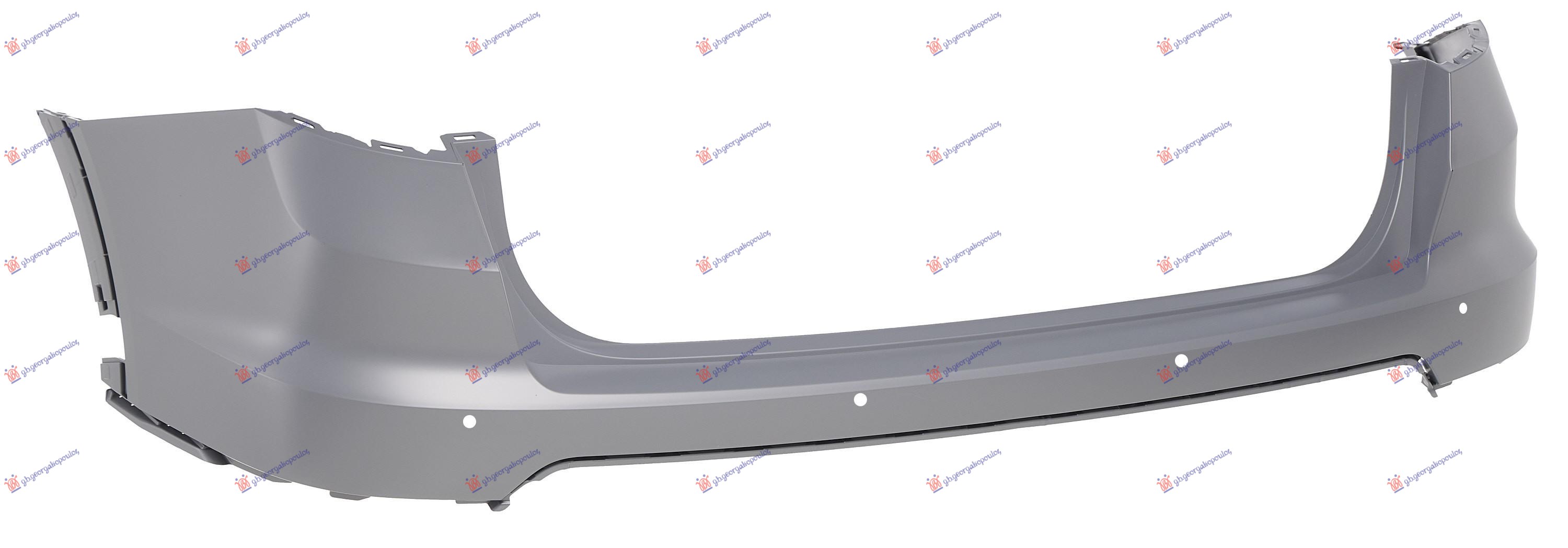 REAR BUMPER PRIMED (W/4 PDC) (A QUALITY)