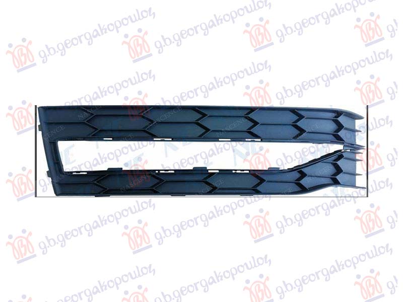 FRONT BUMPER GRILLE (W/ FOG LAMP HOLE & CHROME MULDING)