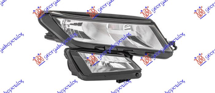 HEAD LAMP ELECTRIC W/LED DRL (HELLA)