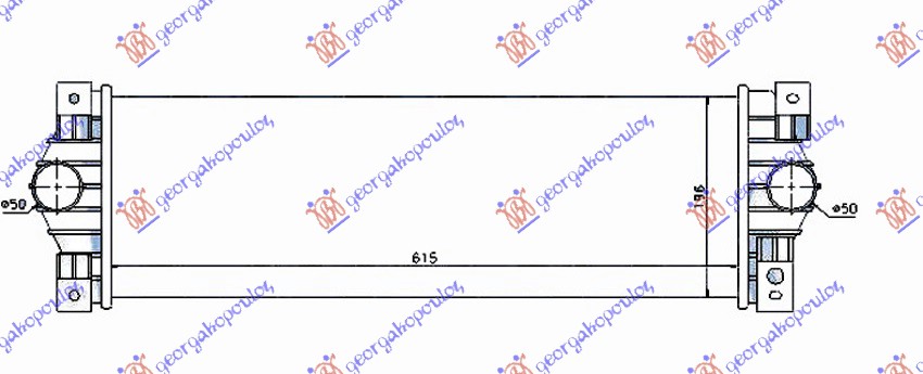 ΨΥΓΕΙΟ INTERCOOLER 2.0 Xdi ΠΕΤΡΕΛΑΙΟ (610x160x30)