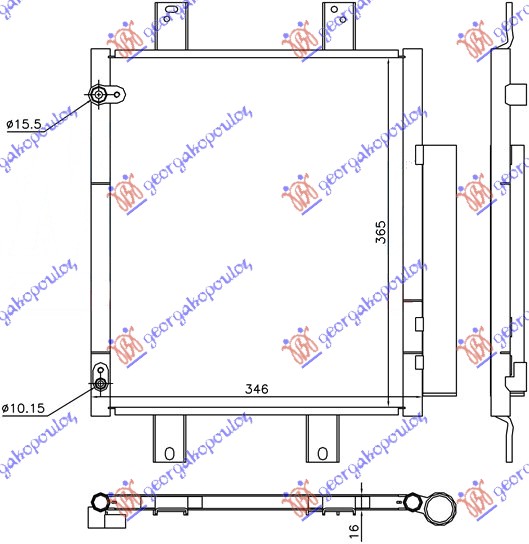 ΨΥΓΕΙΟ A/C 1.0i12V-1.3 16V (33x36,8)