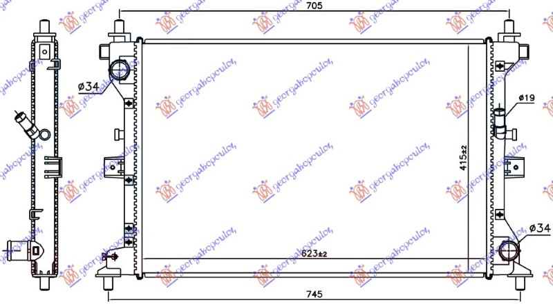 ΨΥΓΕΙΟ 1.6 DDiS ΠΕΤΡΕΛΑΙΟ ΜΗΧΑΝΙΚΟ (623x415x27) (NRF)