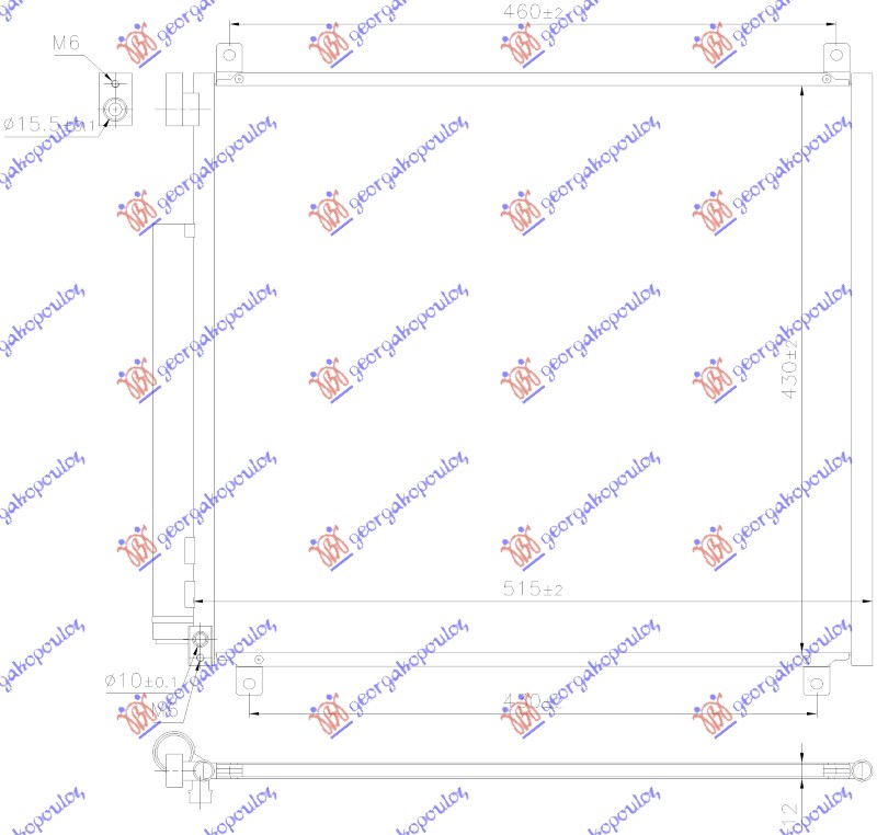 ΨΥΓΕΙΟ A/C 1.2 ΒΕΝΖΙΝΗ (500x430x12) (NRF)