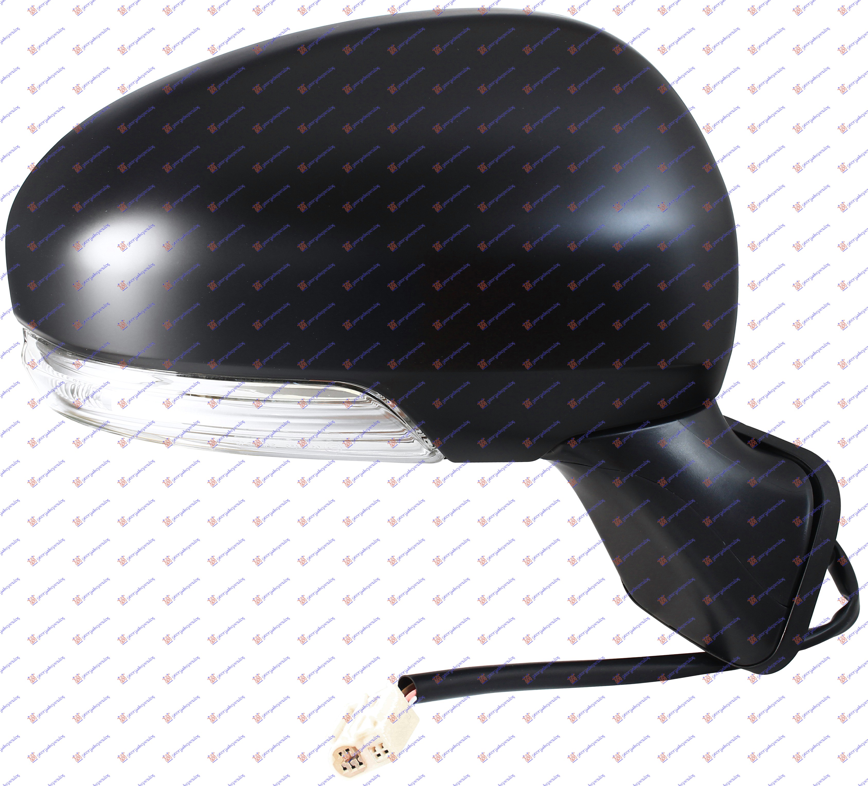 DOOR MIRROR ELECTRICAL HEATED PRIMED (W/SIDE LAMP) (A QUALITY) (CONVEX GLASS)