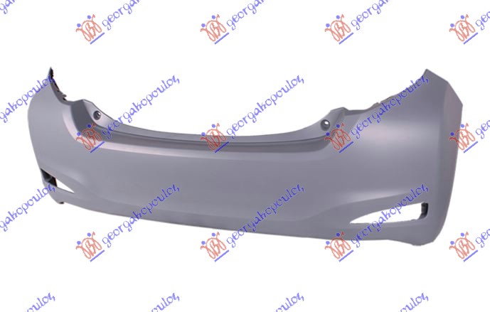 REAR BUMPER PRIMED (FRANCE-W/REAR FOG LAMP HOLES) (EUROPE) (W & W/O PDS)